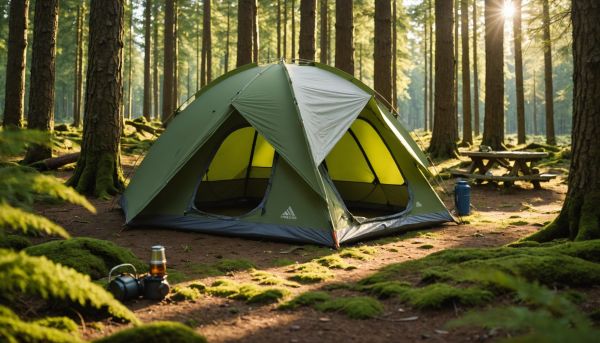 Tente camping verte écoresponsable